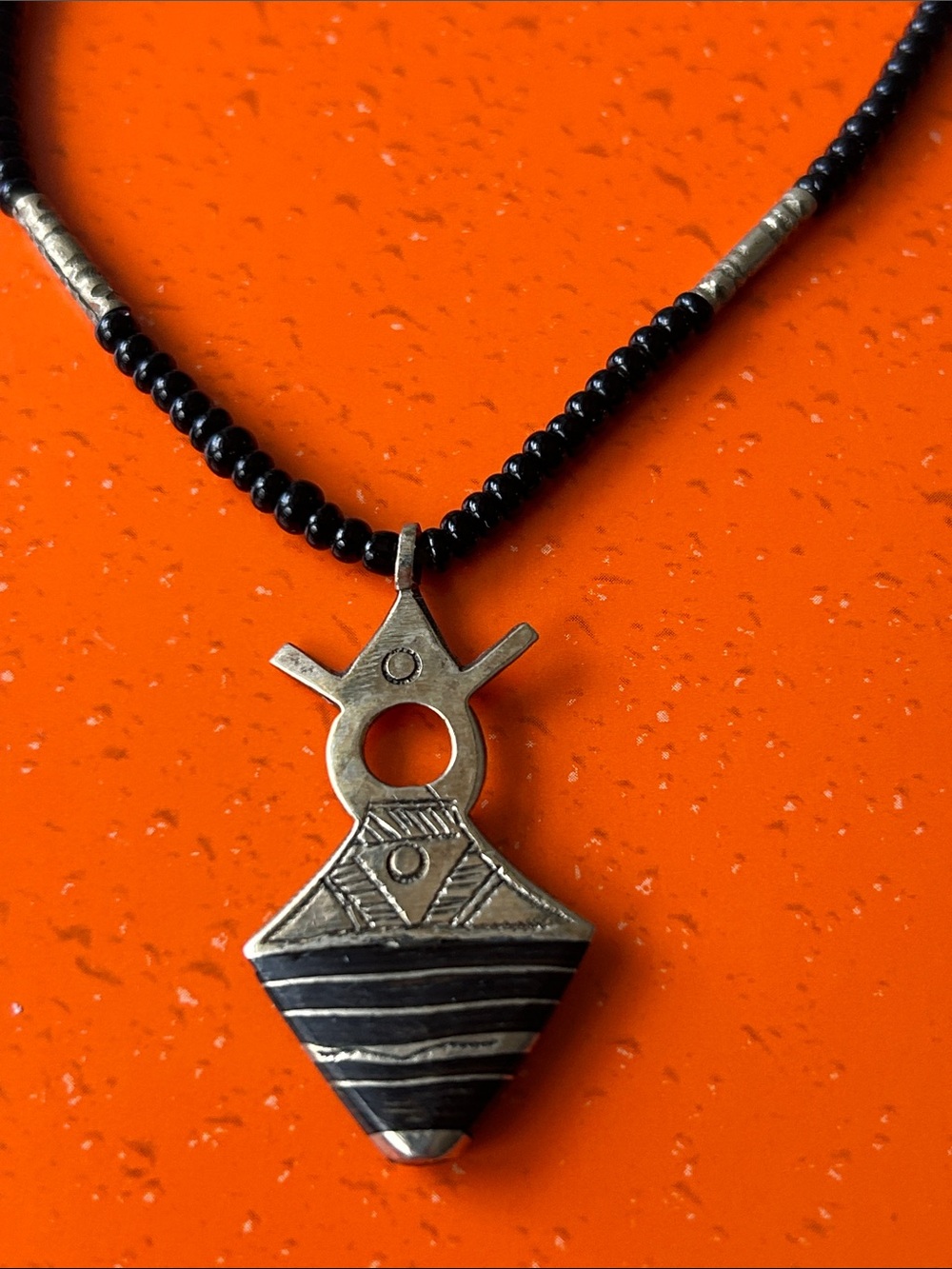 Africa | A silver cross pendant croix de Tahoua from the Tuareg people of Niger